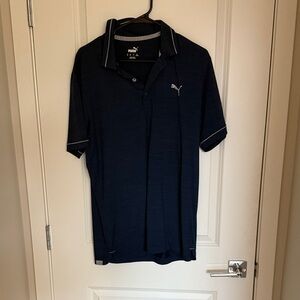 Puma Men's Dark Blue Cloudspun Monarch Golf Polo